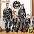NFL Las Vegas Raiders Pajamas Flower For Family Custom Name Pajamas