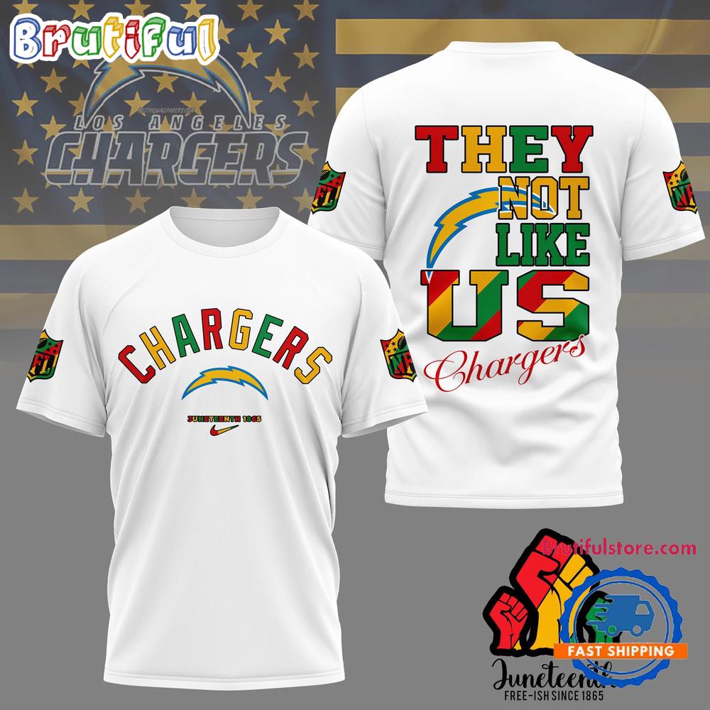 NFL Los Angeles Chargers 2025 Juneteenth Freedom Day 3D Shirt