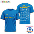 NFL Los Angeles Chargers 2025 SCHEDULE Unisex 3D Shirt