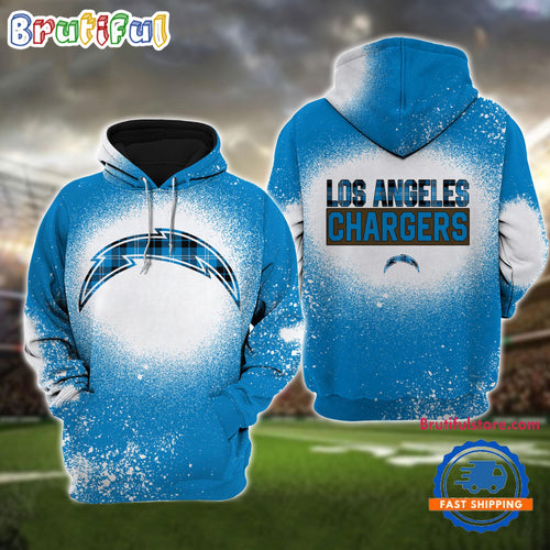 NFL Los Angeles Chargers All Over Print Christmas Hoodie, Football Christmas Hoodie