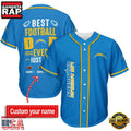 NFL Custom Name Los Angeles Chargers Best Dad Ever New Design Baseball Jersey Shirt