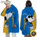 NFL Los Angeles Chargers Blanket Hoodie For Fans Unisex Hoodie