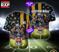 NFL Los Angeles Chargers Eagle US Flag x Veterans Custom Name Number Baseball Jersey Shirt