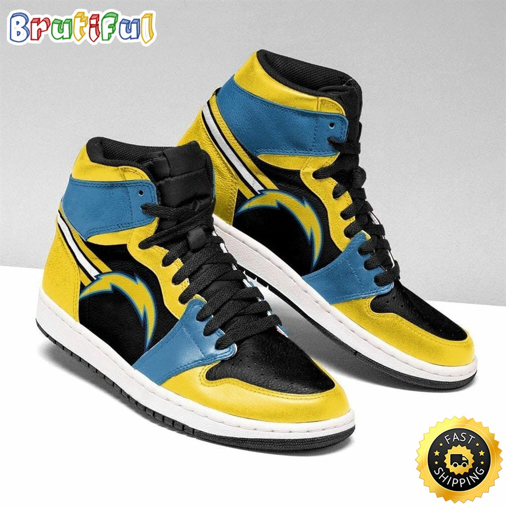 NFL Los Angeles Chargers Gold Black Air Jordan 1 High Sneakers