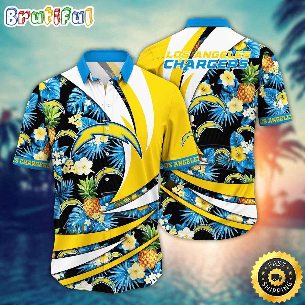 NFL Los Angeles Chargers Hawaii Shirt Flower Classic Hawaiian Prints