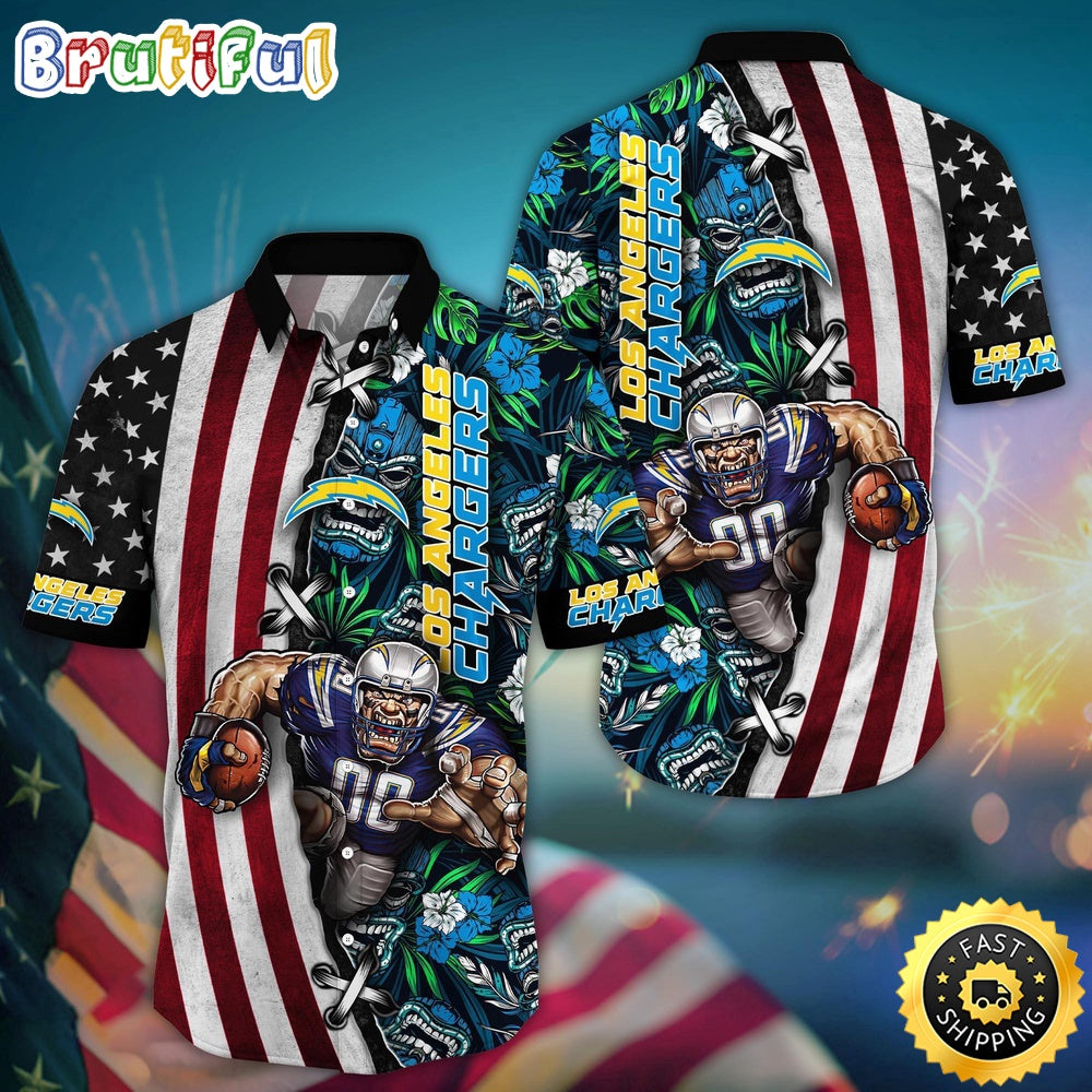 NFL Los Angeles Chargers Hawaii Shirt Mascot Aloha Summer Shirt
