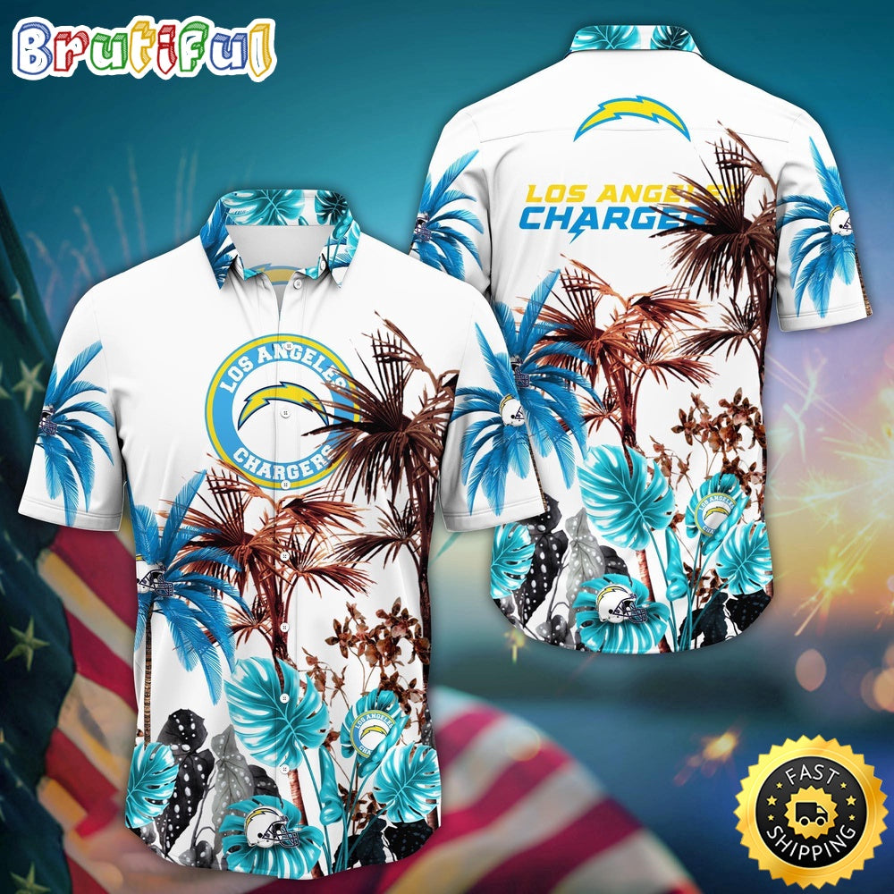 NFL Los Angeles Chargers Hawaii Shirt Palm Tree Aloha Shirt For Fans