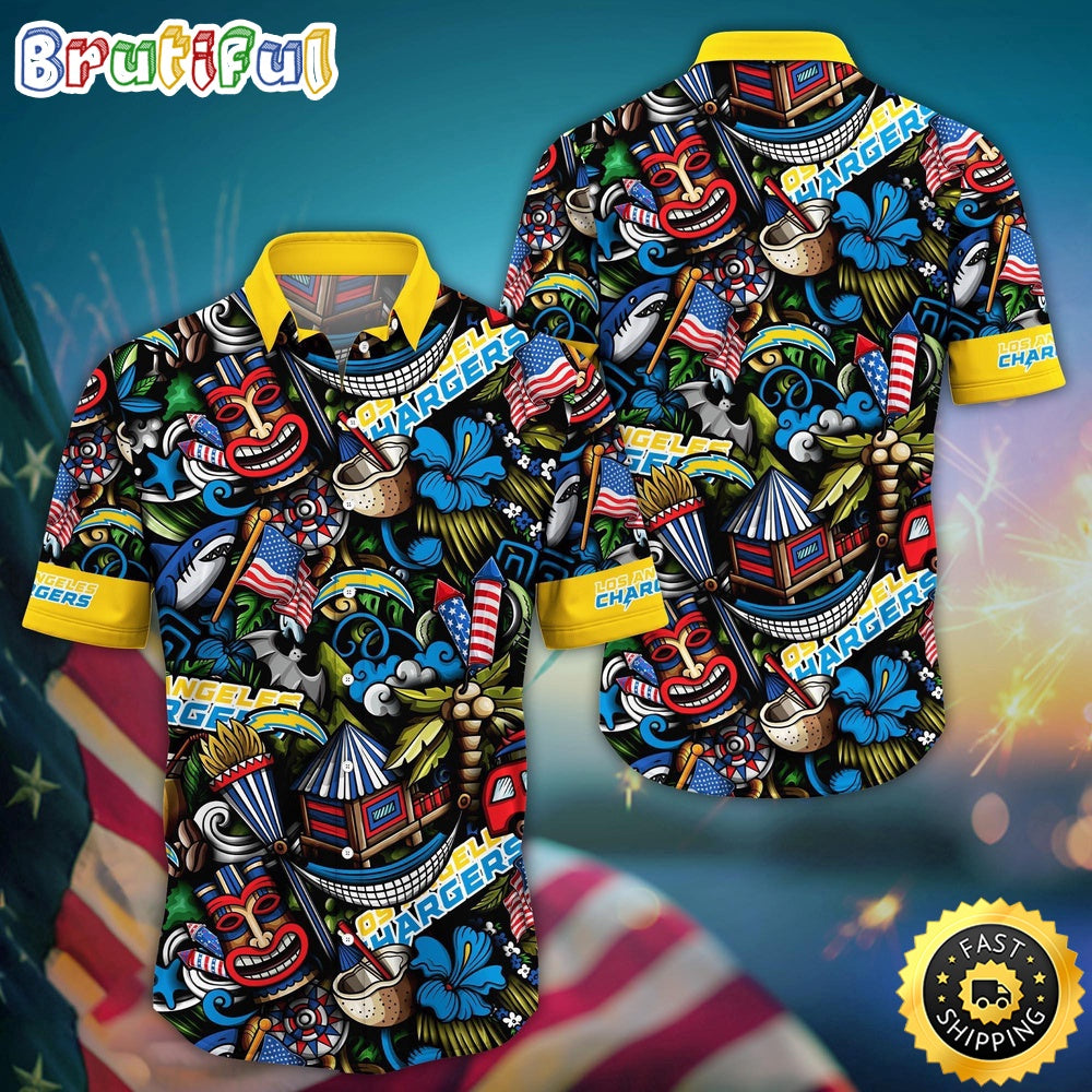 NFL Los Angeles Chargers Hawaii Shirt Tiki Me Off Aloha Shirt