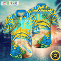 NFL Los Angeles Chargers Hawaiian Shirt Flower Hawaii Shirt For Football Fans