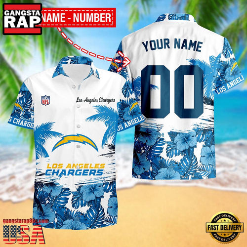NFL Los Angeles Chargers New Design 2025 Custom Name Number Hawaiian Shirt