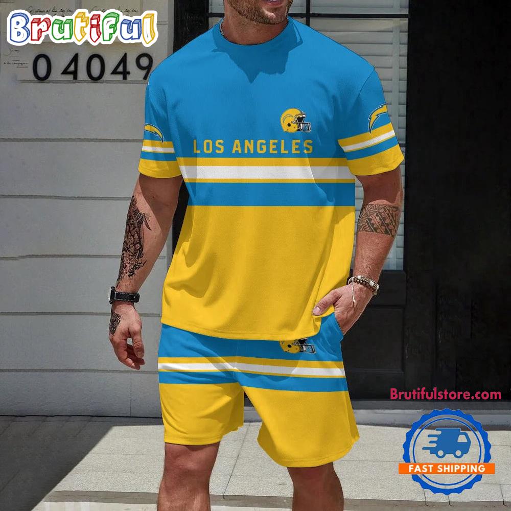 NFL Los Angeles Chargers Limited Edition Summer T Shirt And Shorts Set