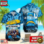 NFL Los Angeles Chargers Mascot Football Aloha Hawaiian Shirt