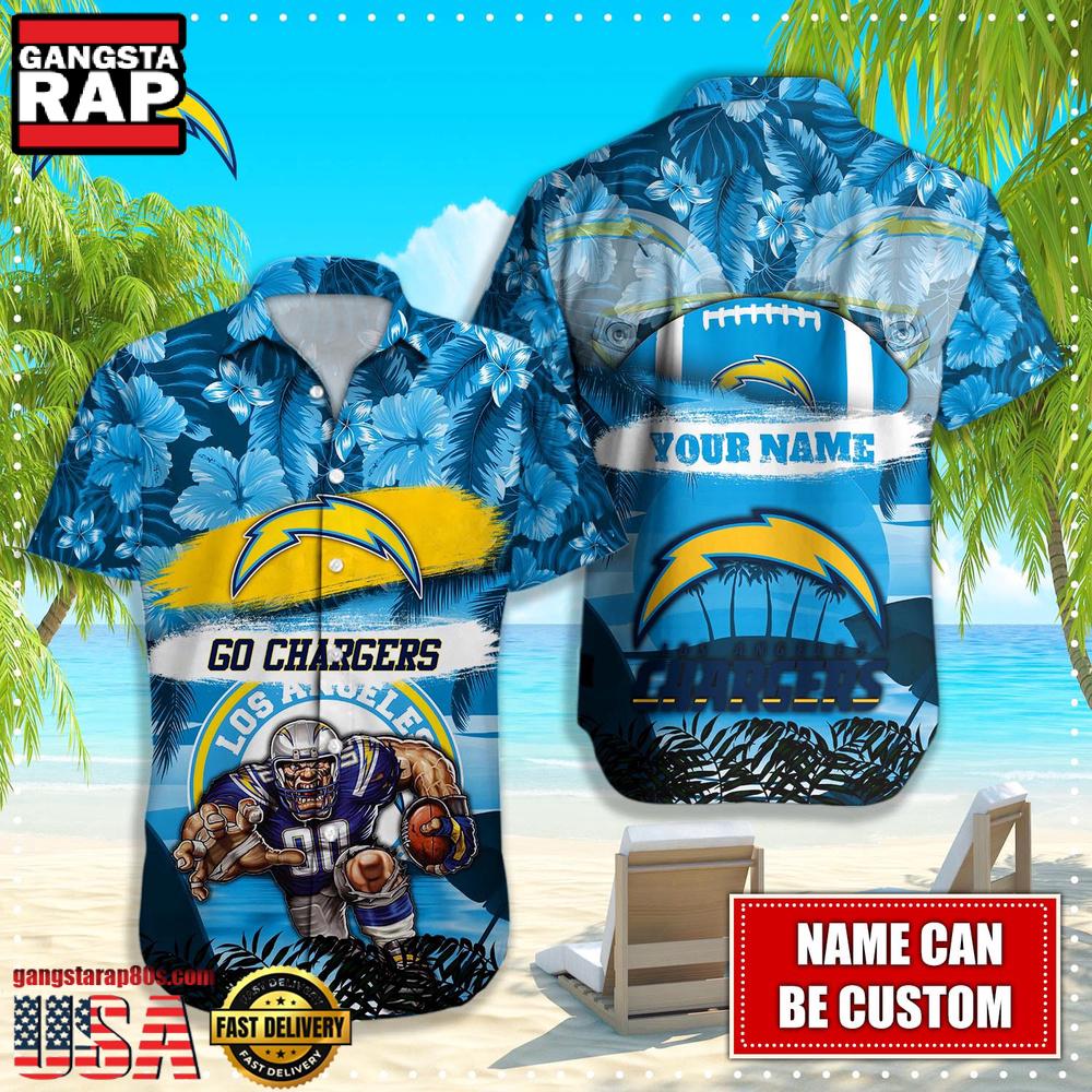 NFL Los Angeles Chargers Mascot Football Hawaiian Shirt For Men Women
