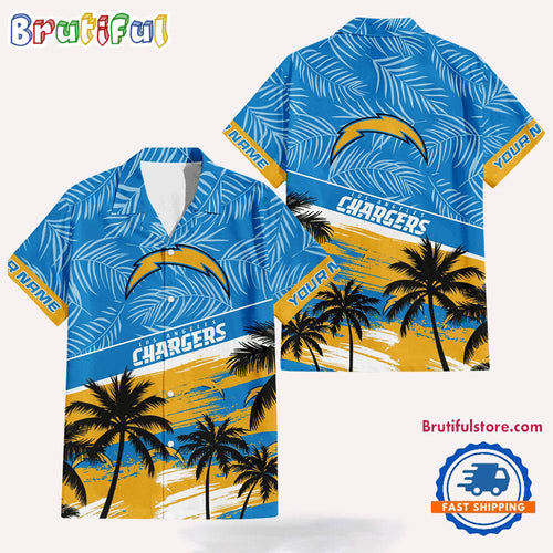 NFL Los Angeles Chargers Palm Tree Tropical Trendy Football Hawaiian Shirt