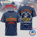 NFL Los Angeles Chargers US Marines 250 Years Est.1775 Unisex 3D T Shirt