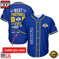 NFL Custom Name Los Angeles Rams Best Dad Ever New Design Baseball Jersey Shirt