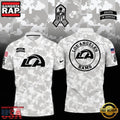 NFL Los Angeles Rams Camo 2025 Salute to Service Polo Shirt
