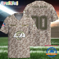 NFL Los Angeles Rams Camo Veterans Personalized Football Jersey