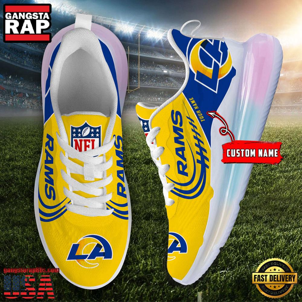 NFL Los Angeles Rams Custom Rainbow Atmospheric Air Force 1 Sneaker Shoes