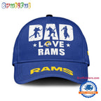 NFL Los Angeles Rams Dad Love Best Father’s Day Baseball Cap