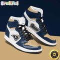 NFL Los Angeles Rams Dark Blue White Brown Air Jordan 1 High Sneakers