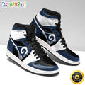 NFL Los Angeles Rams Dark Blue White Edition Air Jordan 1 High Sneakers