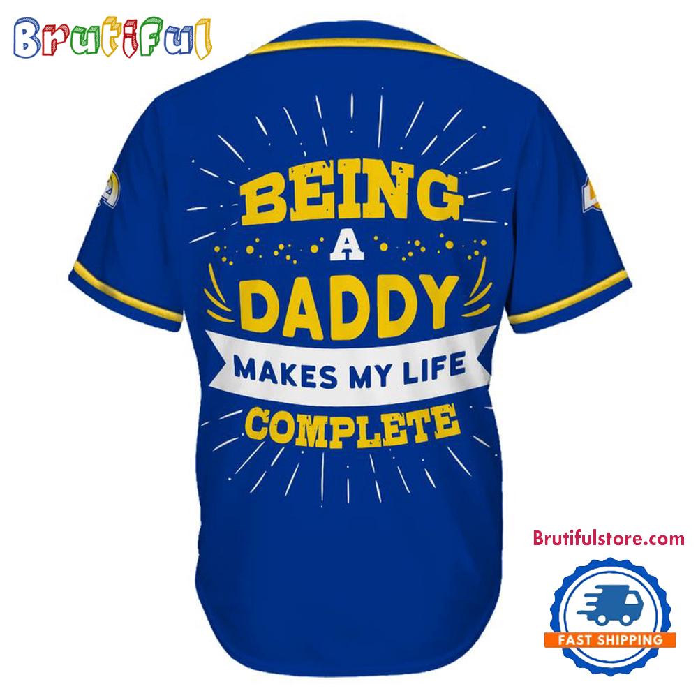 NFL Los Angeles Rams Football Being A Daddy Father’s Day Baseball Jersey