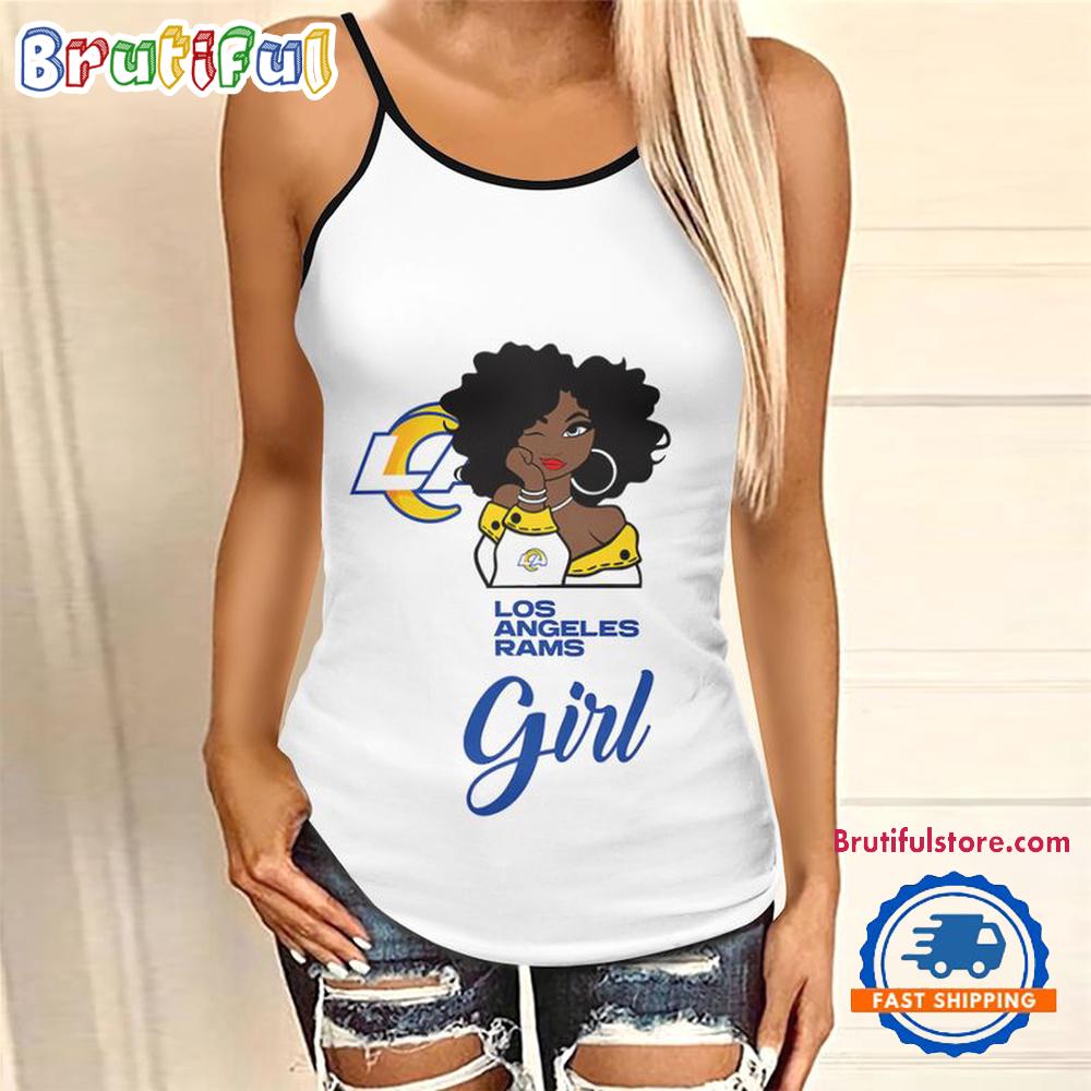 NFL Los Angeles Rams Football Summer Women’s Criss Cross Tank Top
