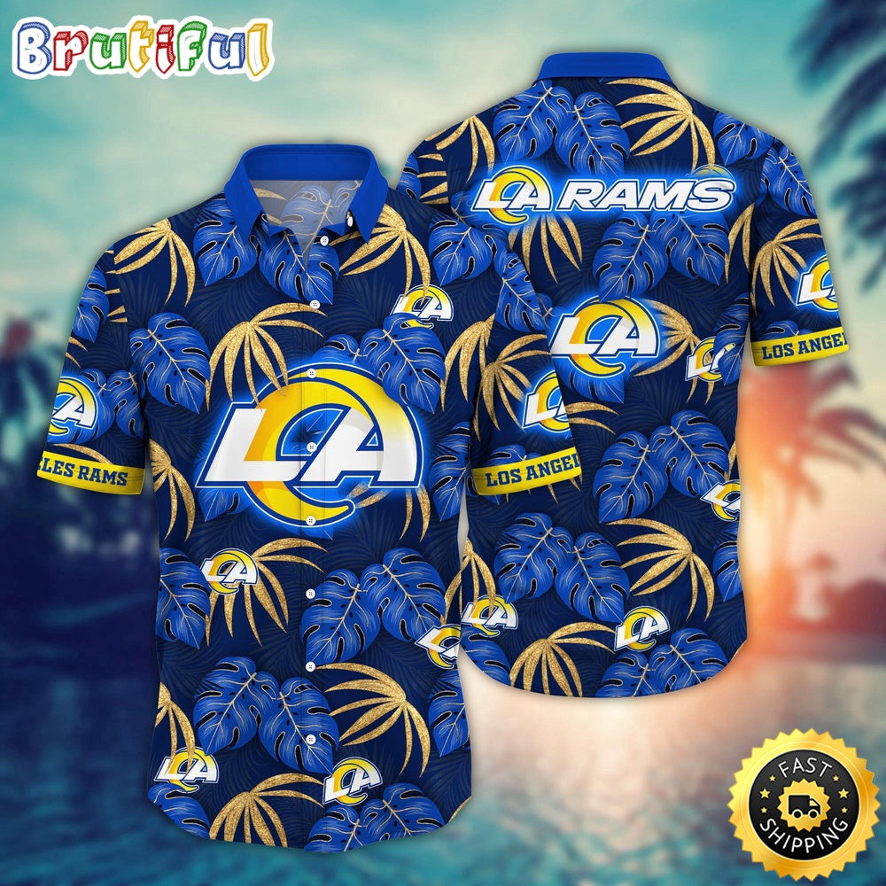 NFL Los Angeles Rams Hawaii Shirt Flower Beachy Keen Fashion