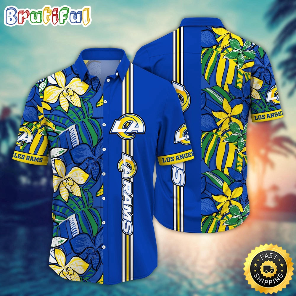NFL Los Angeles Rams Hawaii Shirt Flower Chic Aloha Fashion