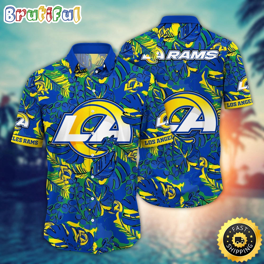 NFL Los Angeles Rams Hawaii Shirt Flower Tropical Holiday Attire