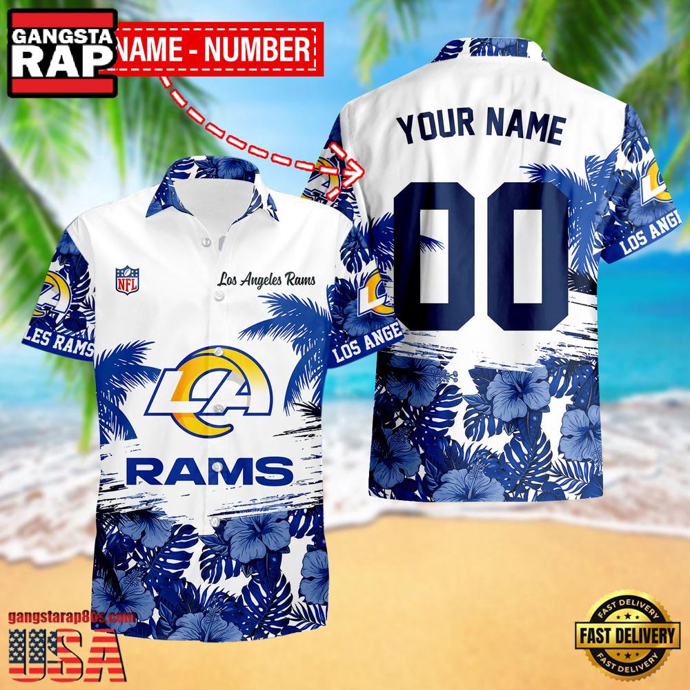 NFL Los Angeles Rams New Design 2025 Custom Name Number Hawaiian Shirt
