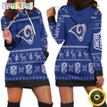 NFL Los Angeles Rams Hoodie Dress Christmas Print 3D Hoodie Women