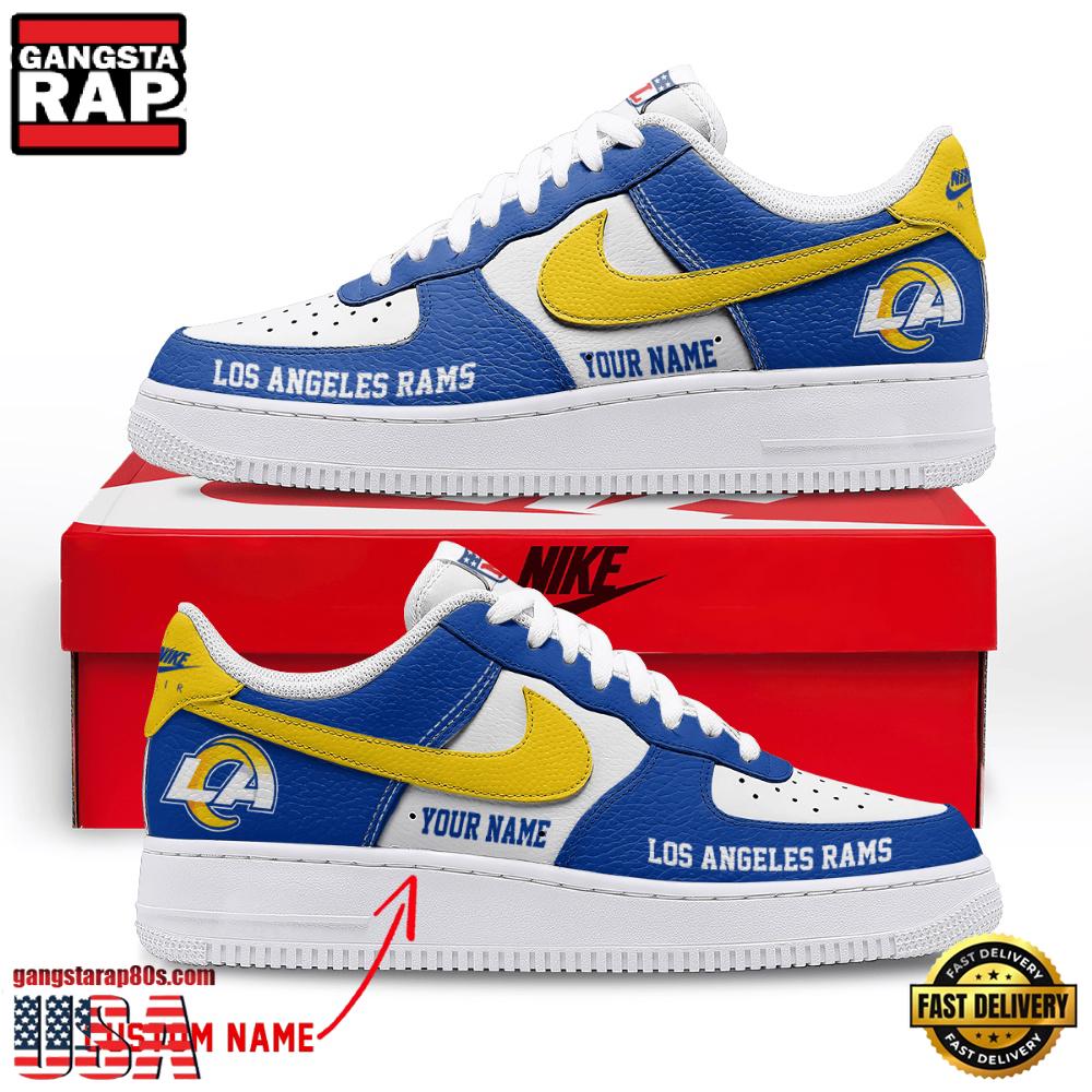 NFL Los Angeles Rams New Design Custom Air Force 1 Running Sneakers Shoes