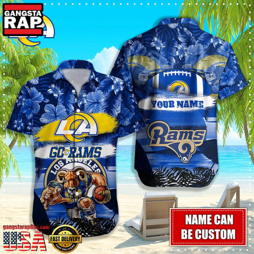 NFL Los Angeles Rams Mascot Football Hawaiian Shirt For Men Women