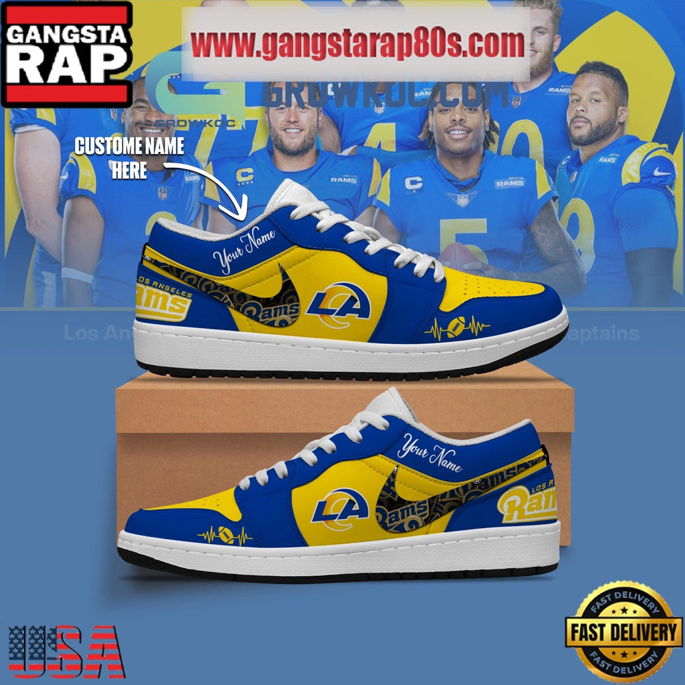 Los Angeles Rams Personalized Air Jordan 1 Sneakers Shoes