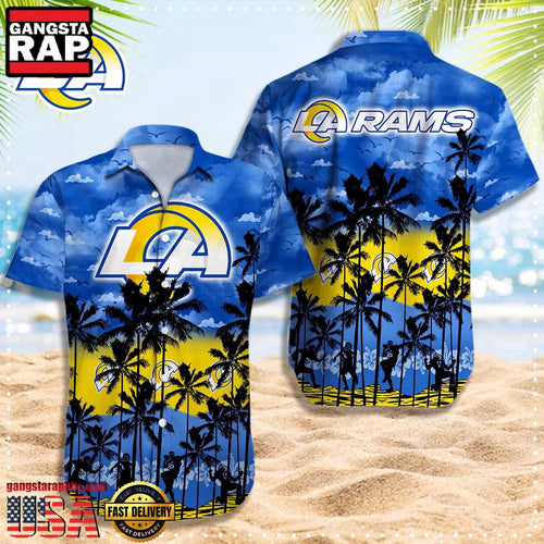 NFL Los Angeles Rams Retro Aloha Shirts For Men Women