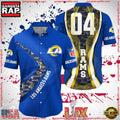 NFL Los Angeles Rams Super Bowl LIX 2025 Custom Aloha Hawaiian Shirt