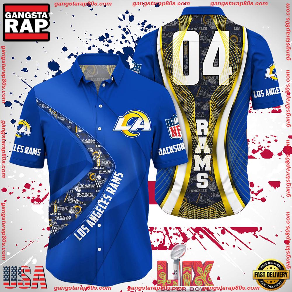 NFL Los Angeles Rams Super Bowl LIX 2025 Custom Aloha Hawaiian Shirt