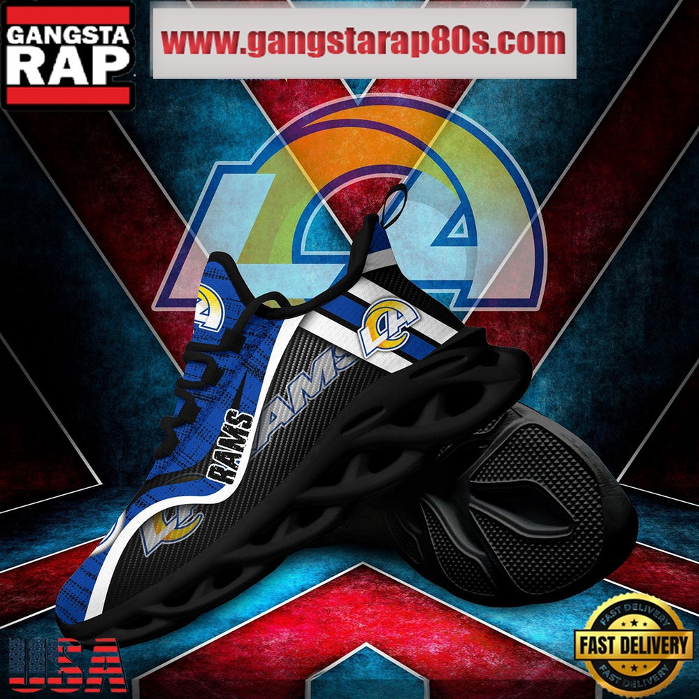 NFL Los Angeles Rams Unique Design Max Soul Shoes Running Sneakers