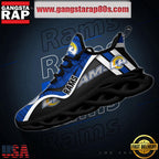 NFL Los Angeles Rams Unique Design Max Soul Shoes Running Sneakers