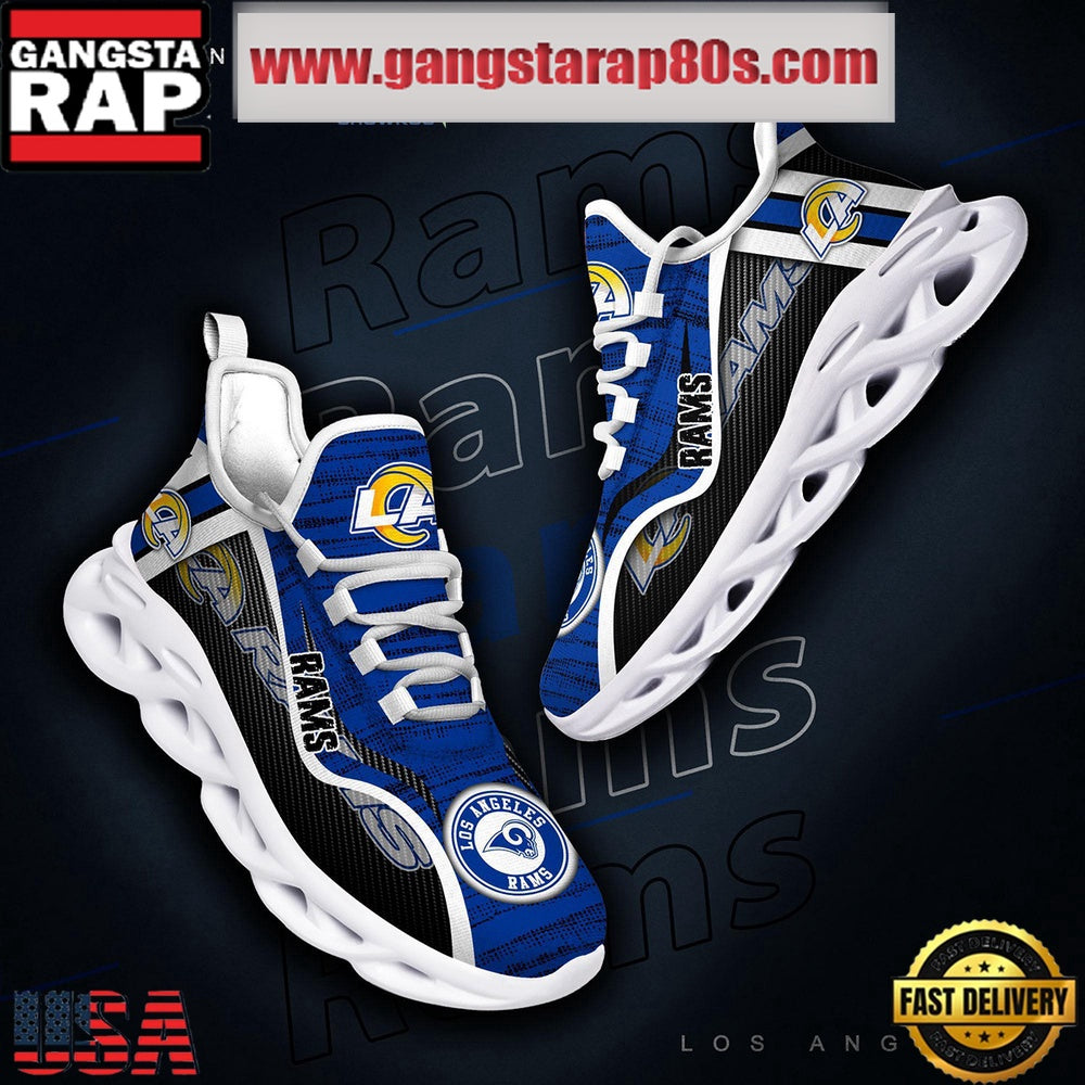 NFL Los Angeles Rams Unique Design Max Soul Shoes Running Sneakers