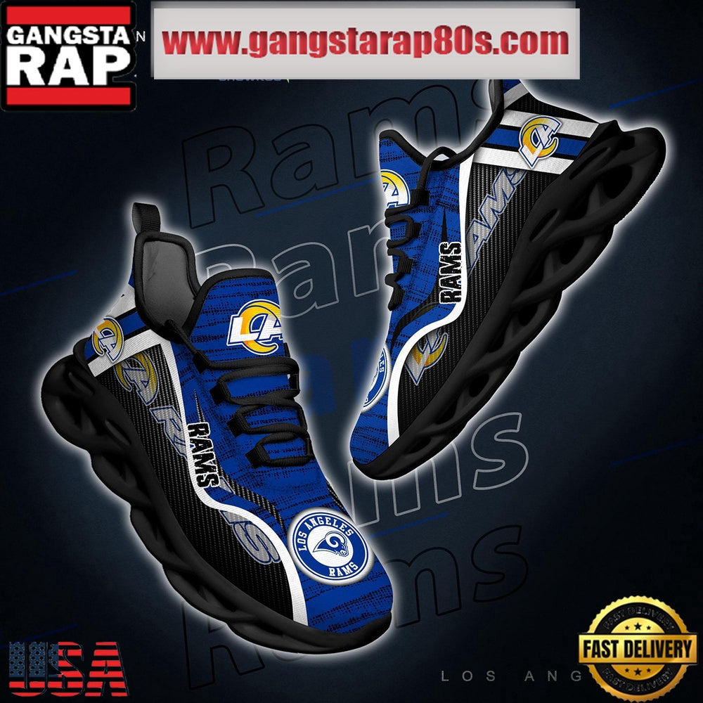 NFL Los Angeles Rams Unique Design Max Soul Shoes Running Sneakers