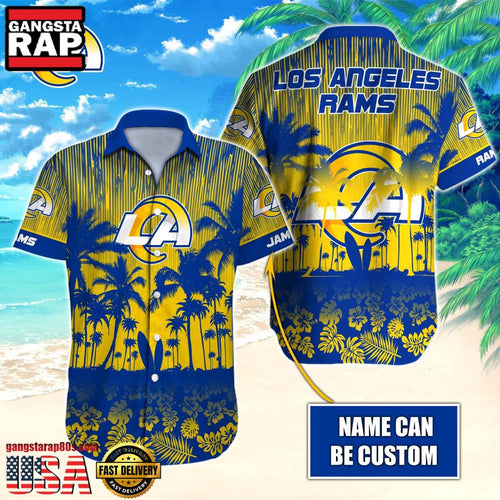NFL Los Angeles Rams Vintage Style Custom Aloha Shirts For Men Women