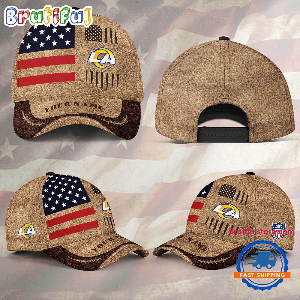 NFL Los Angeles Rams x American Flag Custom Baseball Cap