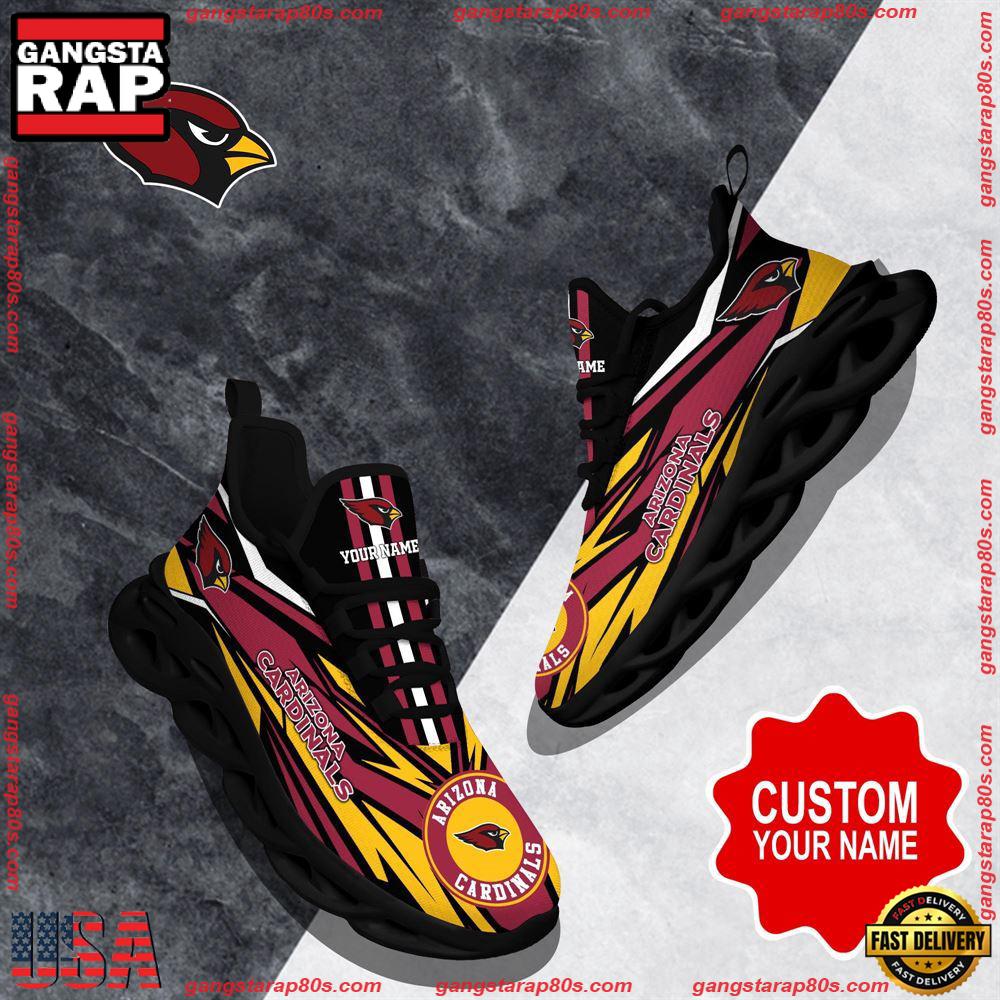 NFL Custom Name Arizona Cardinals Football Max Soul Shoes Running Sneakers