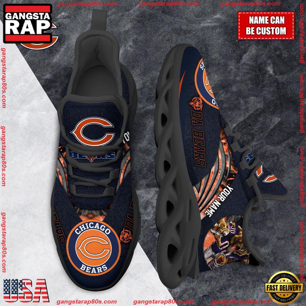 NFL Custom Name Chicago Bears Max Soul Shoes Running Sneakers