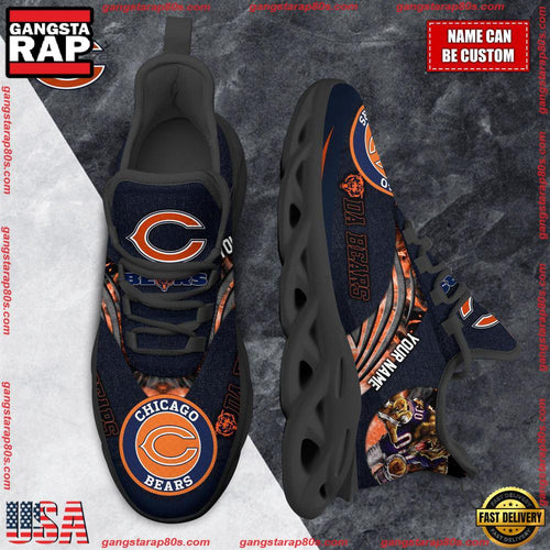 NFL Custom Name Chicago Bears Max Soul Shoes Running Sneakers
