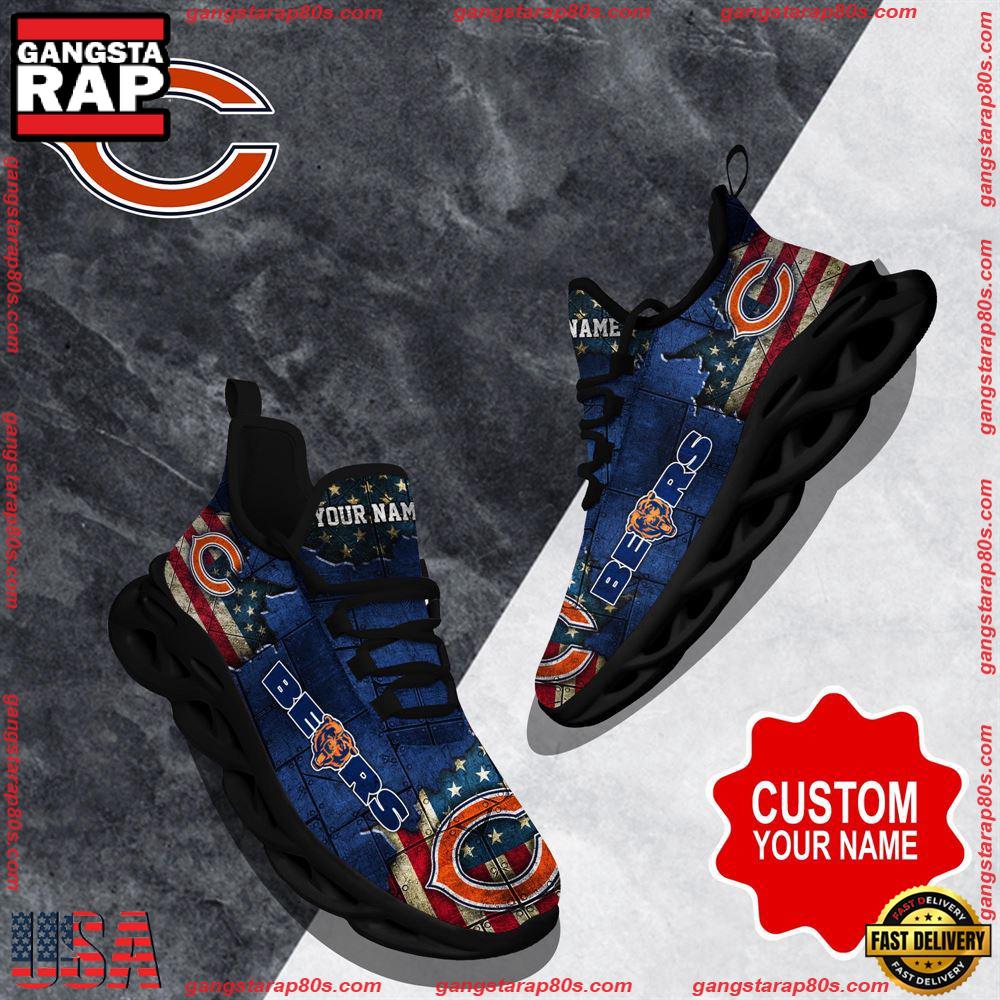 NFL Custom Name Chicago Bears Max Soul Shoes Running Sneakers