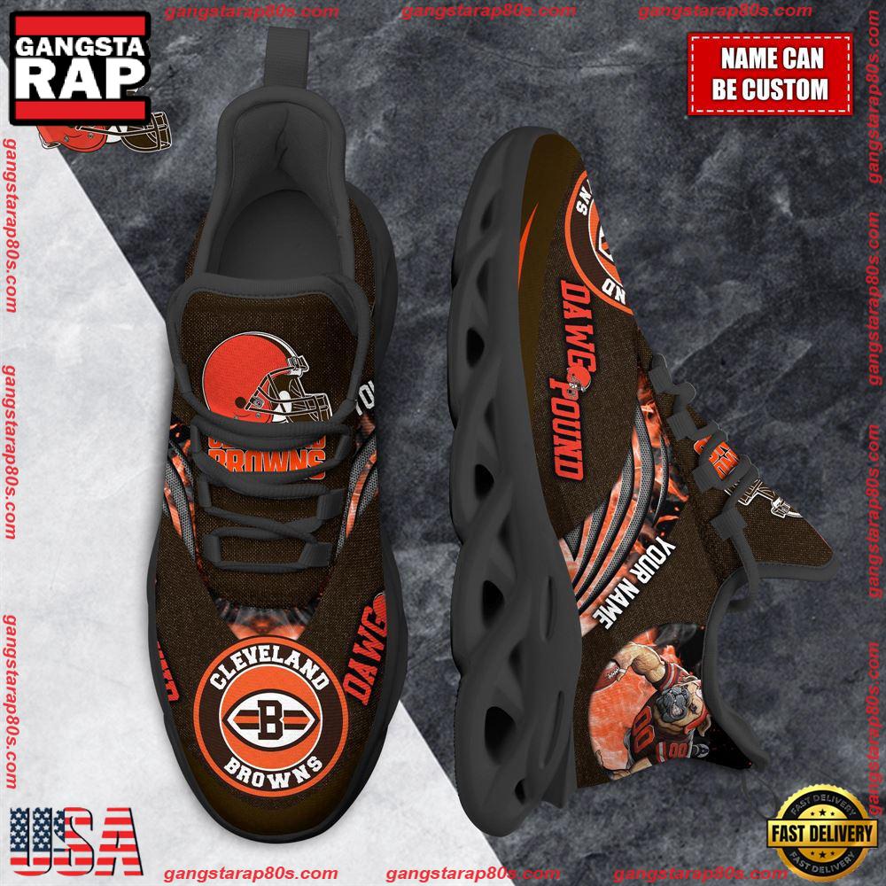 NFL Custom Name Cleveland Browns Max Soul Shoes Running Sneakers